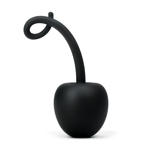 My Secret Cherry Silicone Ball with Inner Steel Weight – Black - Image 2
