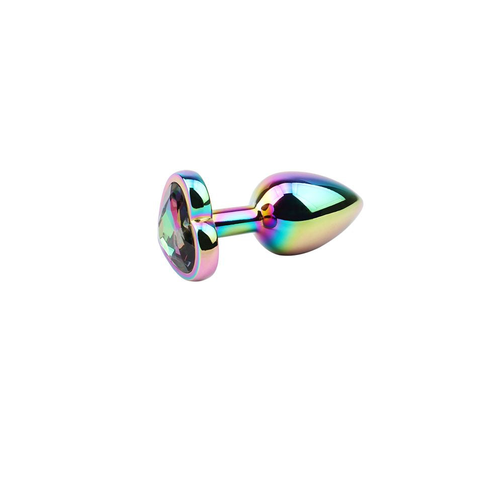 Rainbow Heart Metal Plug – Πρωκτικό Κόσμημα Καρδιά 7cm - Image 2