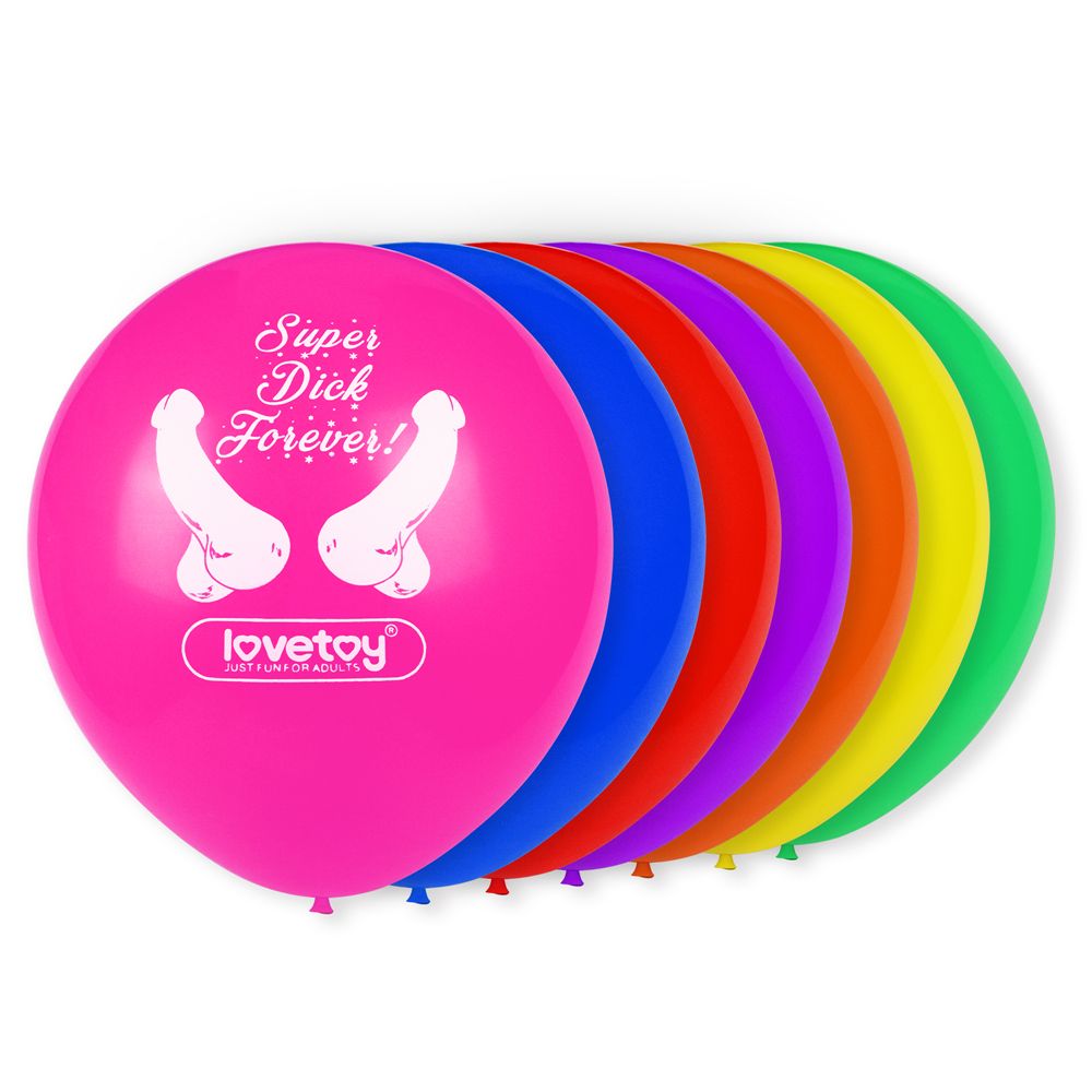 Super Dick Balloons – Πολύχρωμα Μπαλόνια Bachelorette 7τμχ - Image 2