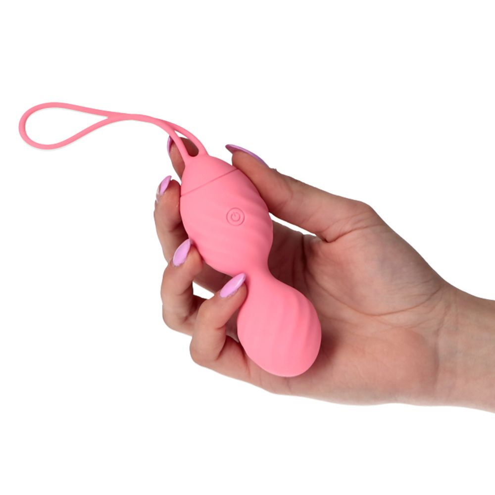 Pink Ridged – Rechargeable Vibrating Egg with Wireless Remote - Image 3