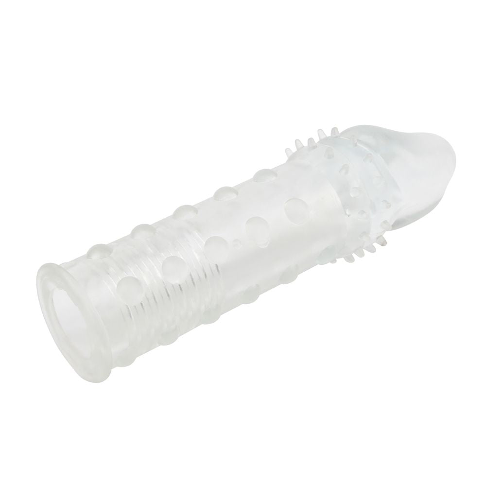 Extra Texture Clear – Διάφανη Θήκη Επιμήκυνσης Πέους 16.2cm - Image 3