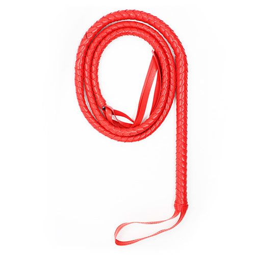 Indy Whip Red – Classic 210cm Faux Leather BDSM Whip - Image 3