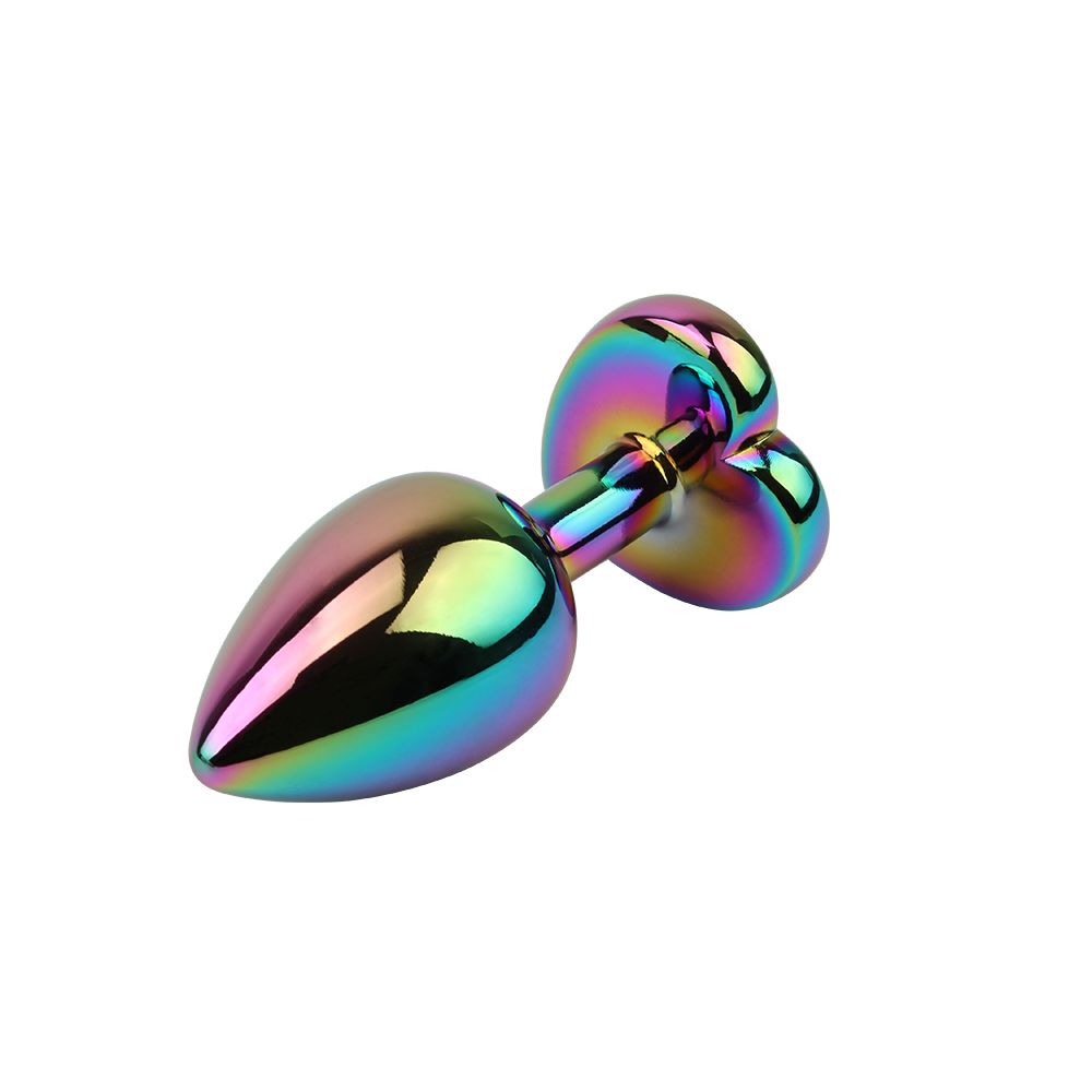 Rainbow Heart Metal Plug – Πρωκτικό Κόσμημα Καρδιά 7cm - Image 3