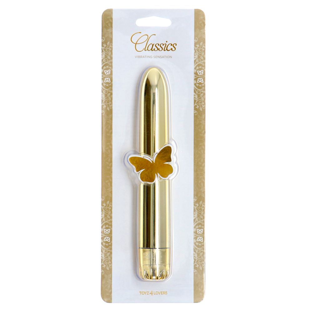 Gold Metallic Vibrator – Κομψό Ομοίωμα με Πολυπρογραμματική Δόνηση - Image 3