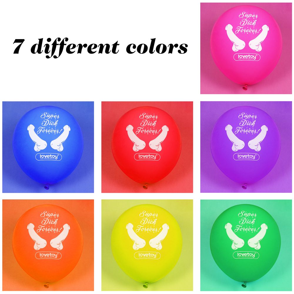Super Dick Balloons – Πολύχρωμα Μπαλόνια Bachelorette 7τμχ - Image 3