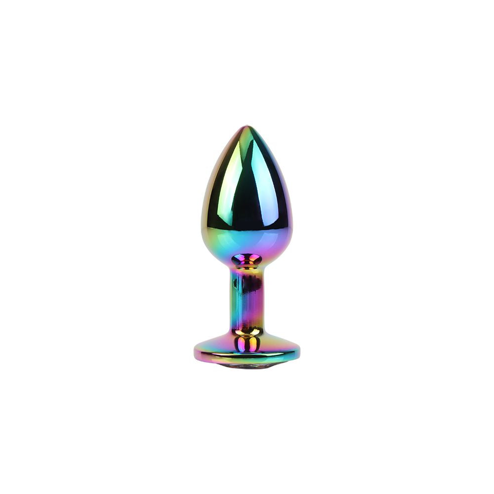 Μεταλλικό Πρωκτικό Plug Rainbow Gem S – 7.1cm - Image 4