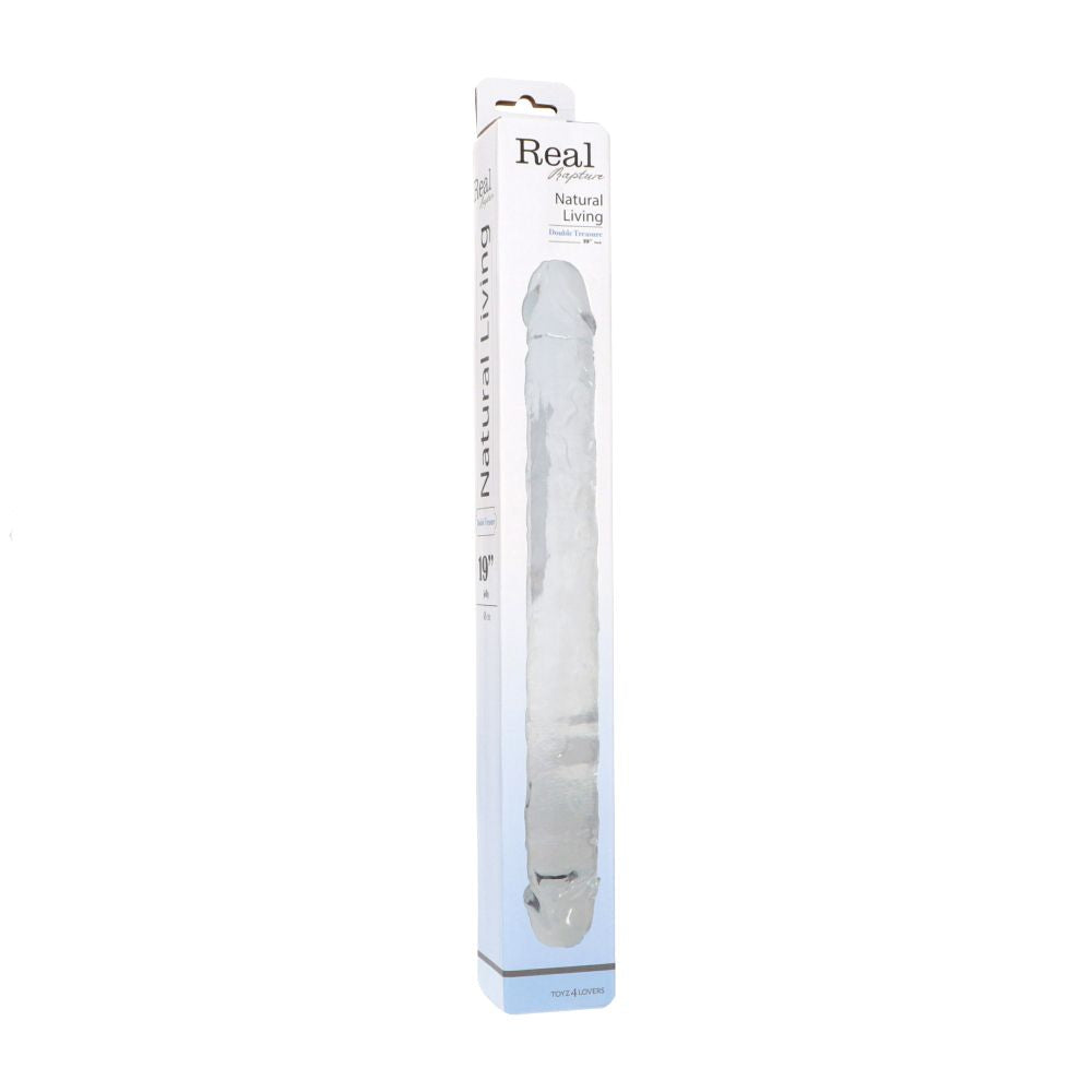 Realistic Double Dong 38cm – Clear - Image 4