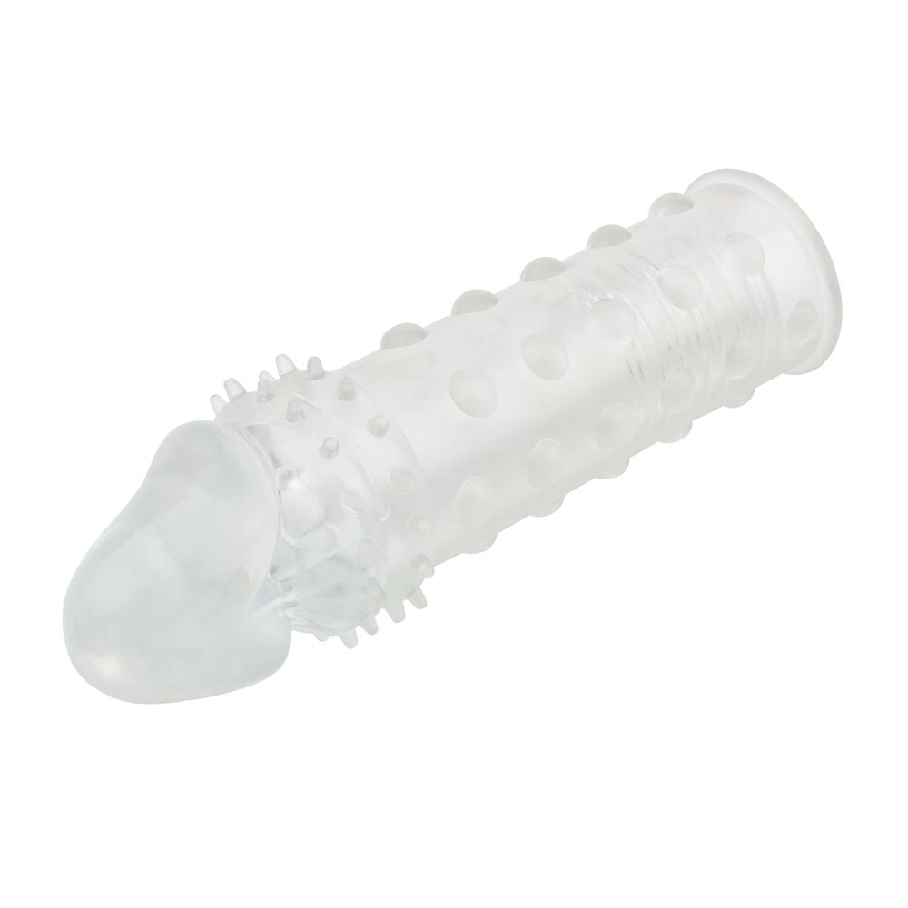 Extra Texture Clear – Διάφανη Θήκη Επιμήκυνσης Πέους 16.2cm - Image 4