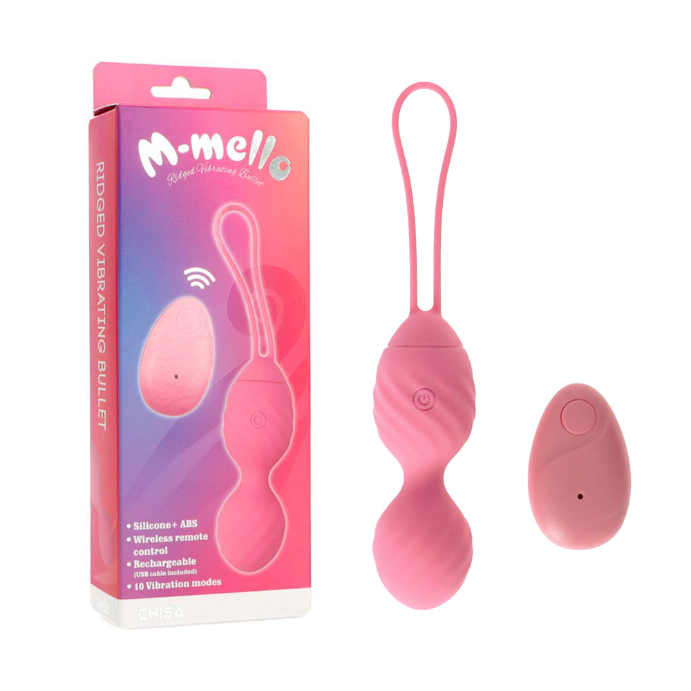 Pink Ridged – Rechargeable Vibrating Egg with Wireless Remote