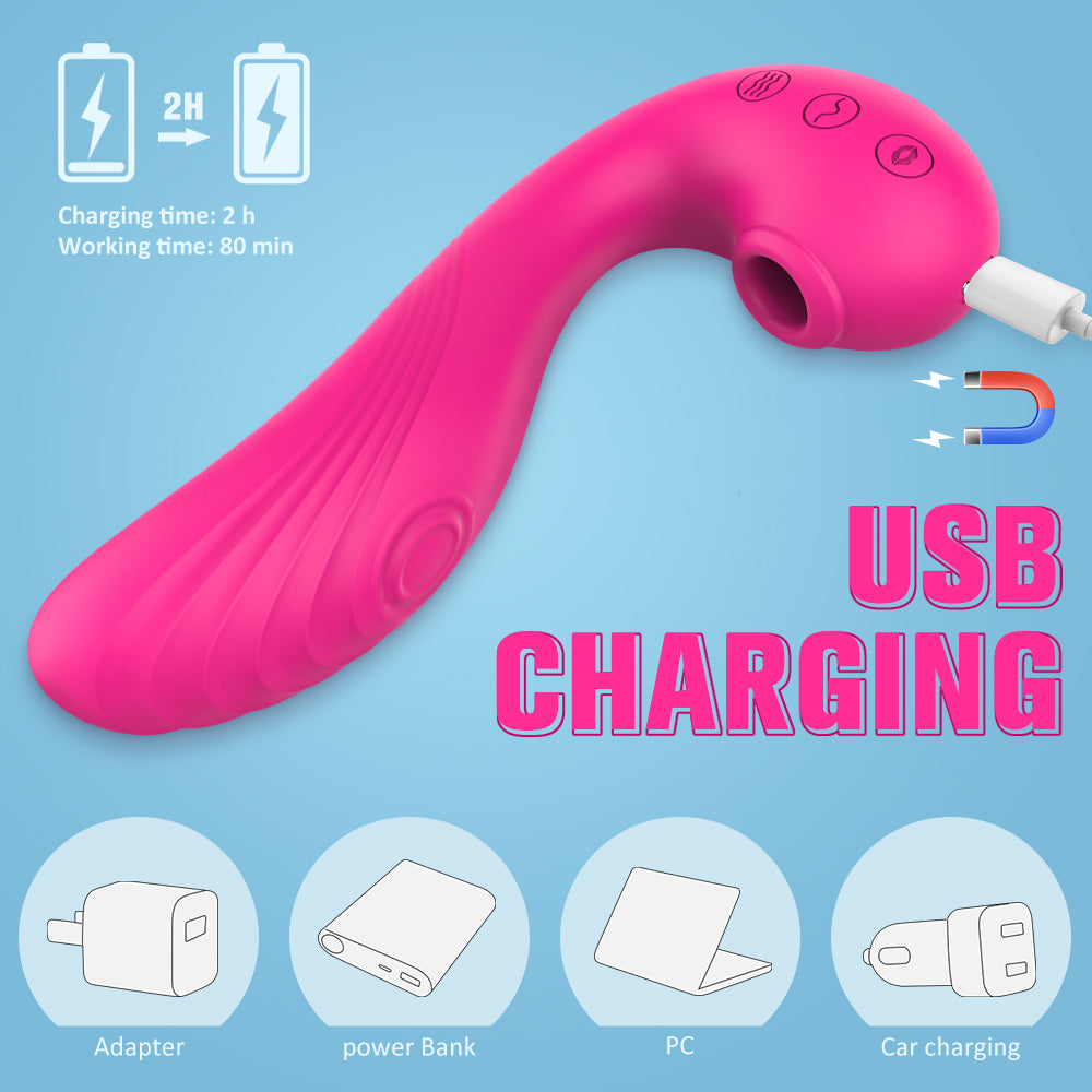 Orgasm Madness Dual Stimulation Vibrator – Pressure Waves & G-Spot Pink - Image 5