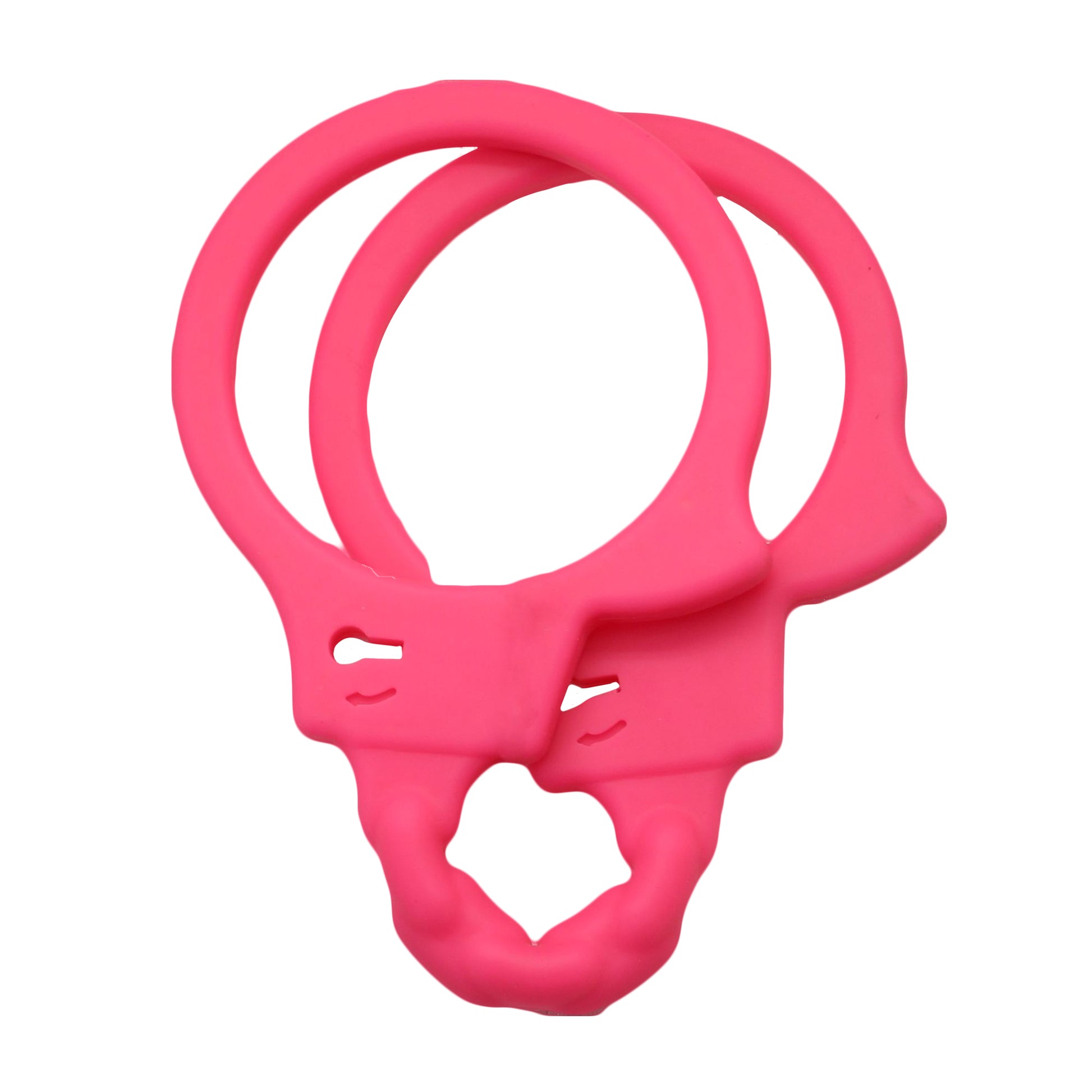 Realistic Silicone Handcuffs Pink – Ρεαλιστικές Ροζ Χειροπέδες από Ιατρική Σιλικόνη - Image 3