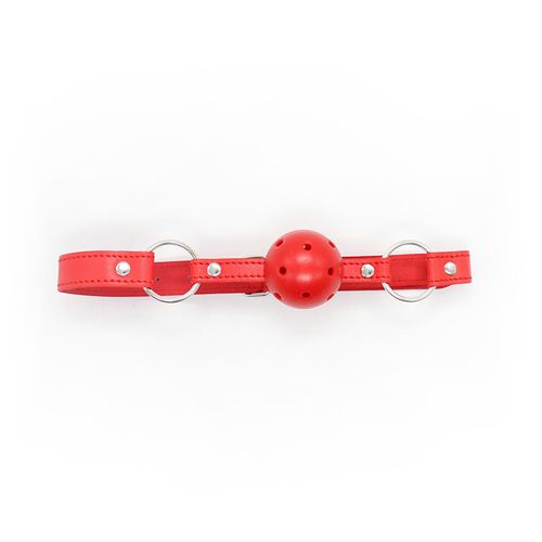 Toyz4Lovers Fetish Art – Κόκκινο Φίμωτρο Ball Gag με Τρύπες Αναπνοής 4.5cm - Image 2