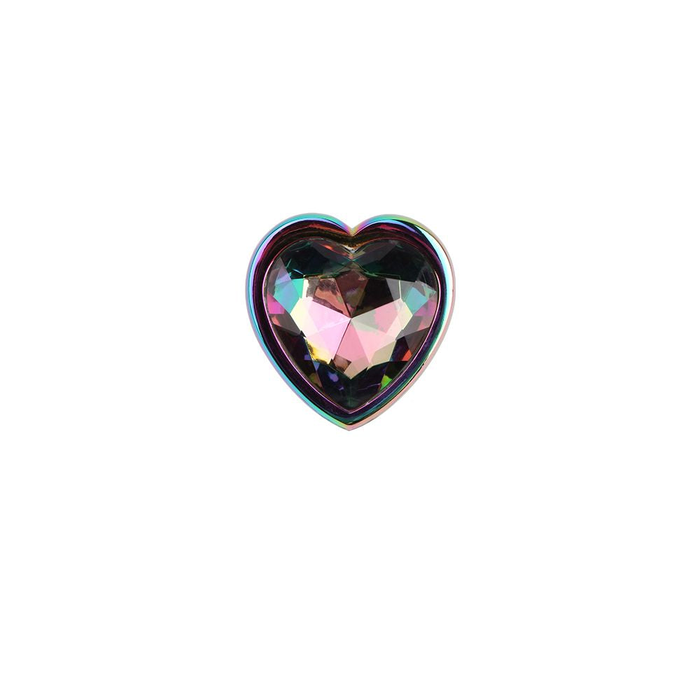 Rainbow Heart Metal Plug – Πρωκτικό Κόσμημα Καρδιά 7cm - Image 5