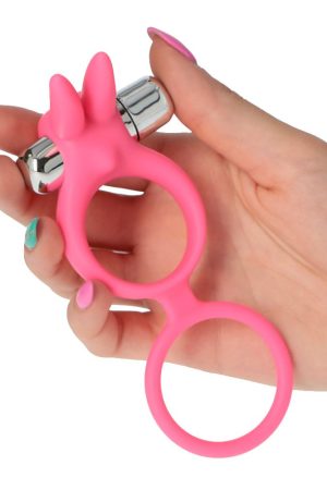 Silicone Dual Ring with Rabbit Vibe