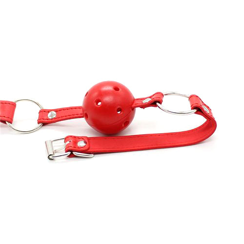 Toyz4Lovers Fetish Art – Κόκκινο Φίμωτρο Ball Gag με Τρύπες Αναπνοής 4.5cm - Image 3