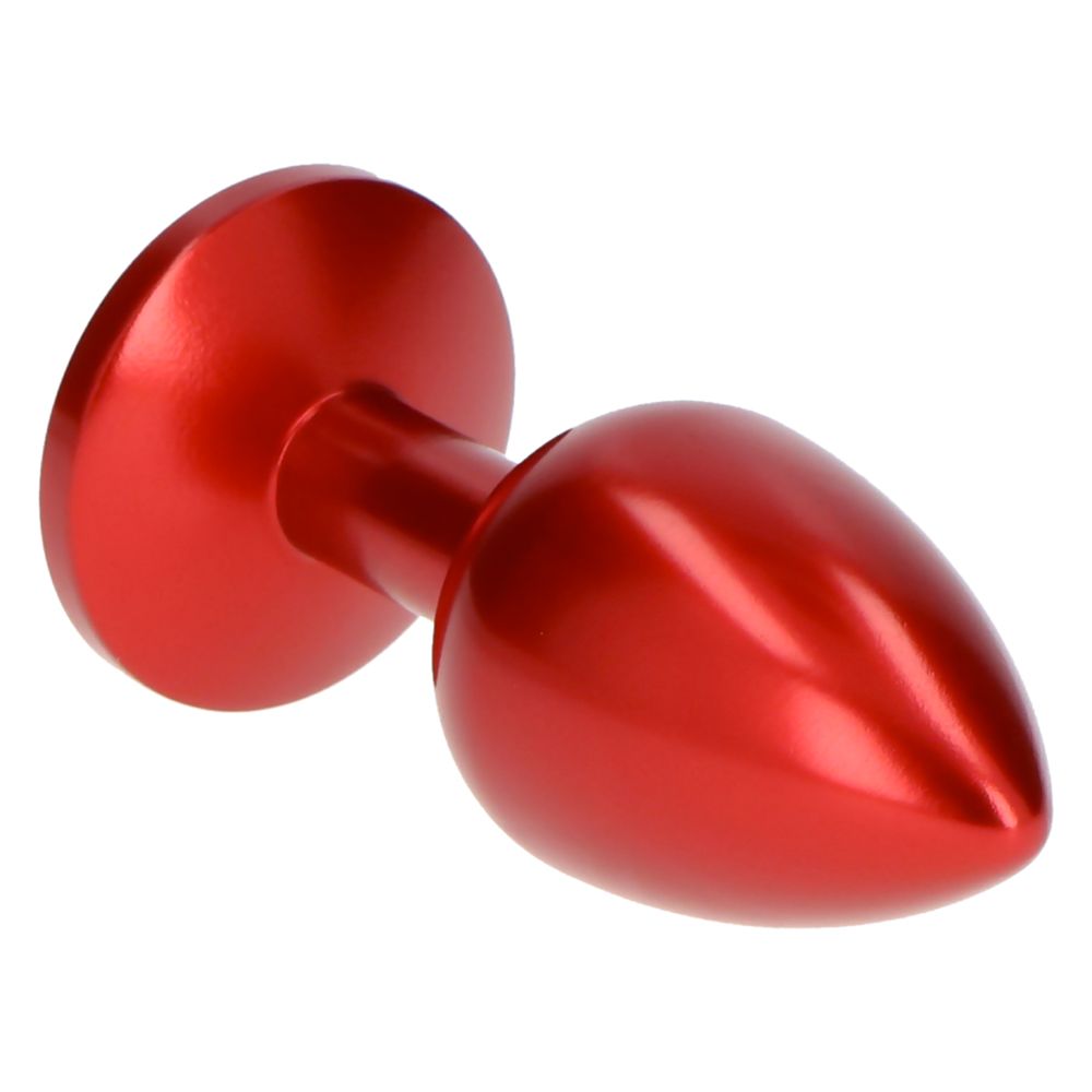 Deep Red Jewel Plug – Metal Anal Plug with Gem - Image 2