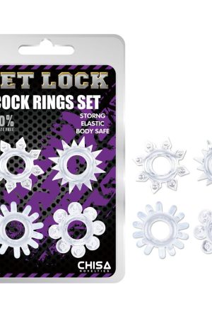 Crystal Rings – Σετ 4 Ελαστικά Δαχτυλίδια Πέους