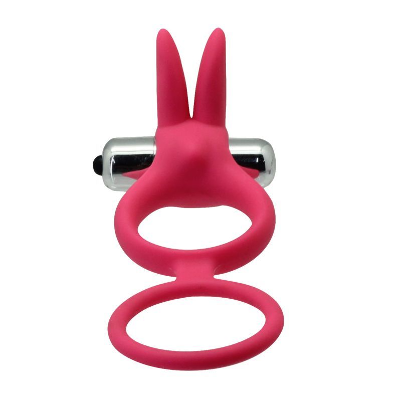 Διπλό Δαχτυλίδι Σιλικόνης με Δόνηση Rabbit - Image 3