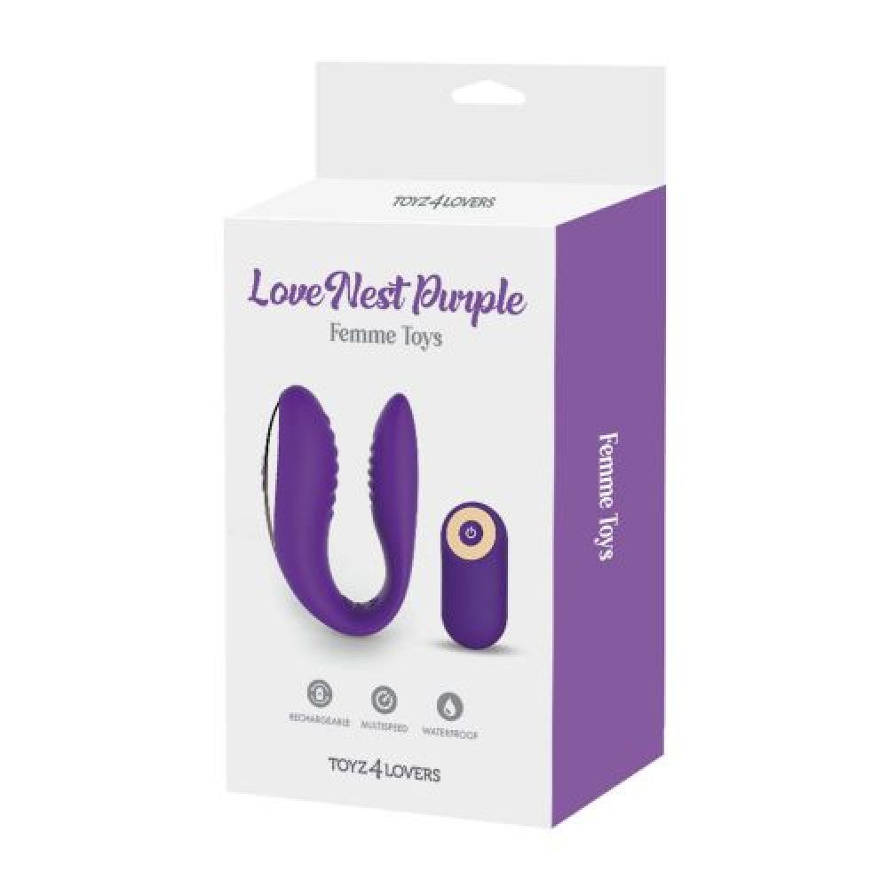 Love Nest Purple – Rechargeable Remote Control Couples' Vibrator - Image 8