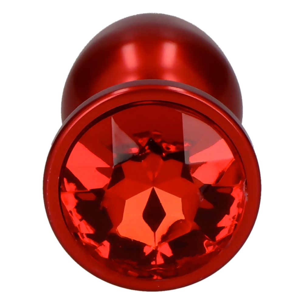 Deep Red Jewel Plug – Metal Anal Plug with Gem - Image 5