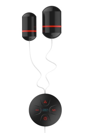 Double Vibrating Eggs – Wired Dual Stimulator Set with 10 Vibration Speeds