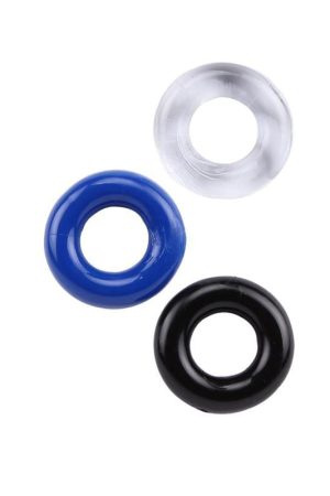Donut Rings Assorted – Colorful Super Elastic Cock Ring Set (3 pcs)