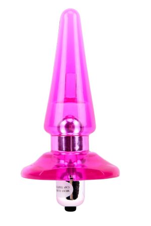 Nicole Vibra Plug Pink – Δονητικό Πρωκτικό Plug με Στρογγυλεμένη Άκρη (12.5cm)