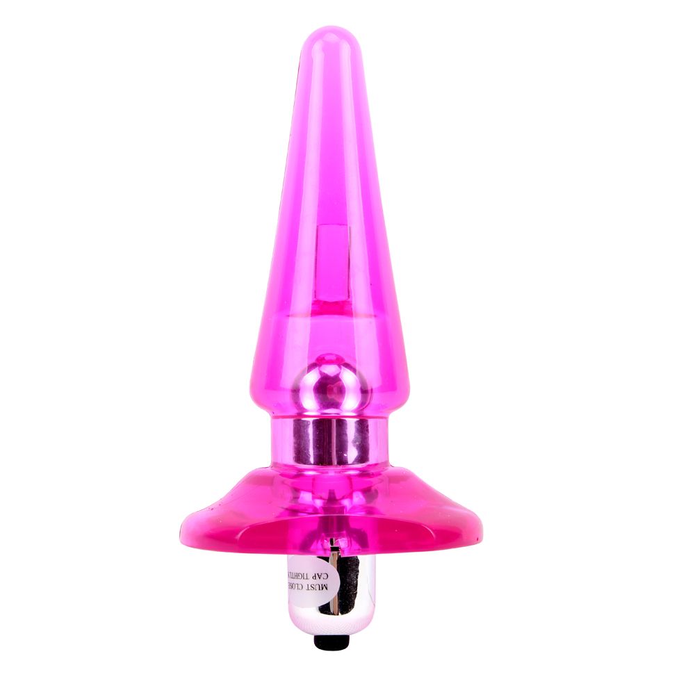 Nicole Vibra Plug Pink – Δονητικό Πρωκτικό Plug με Στρογγυλεμένη Άκρη (12.5cm)
