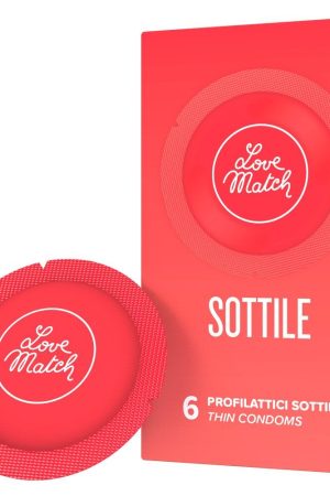 Love Match Thin – Ultra-Thin Latex Condoms for Natural Sensation (6 pcs)