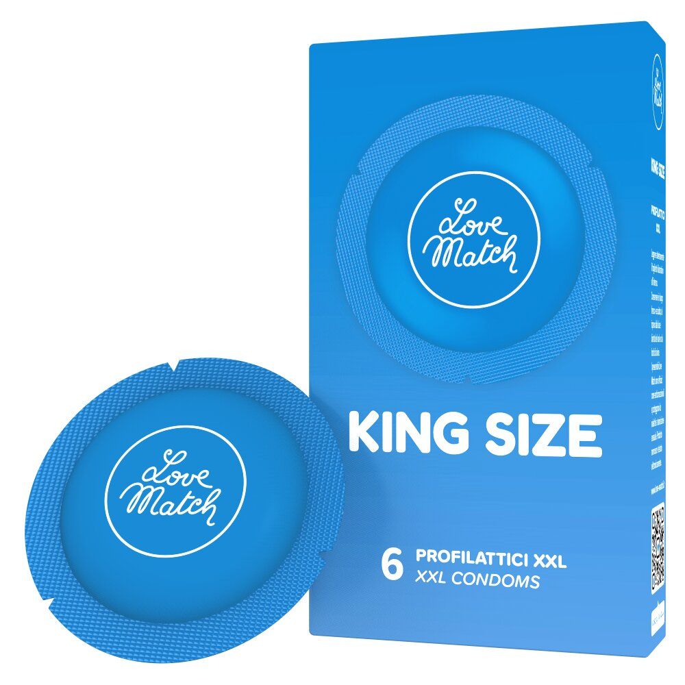 Love Match King Size – Προφυλακτικά XXL για Μεγαλύτερη Άνεση (6 τμχ)