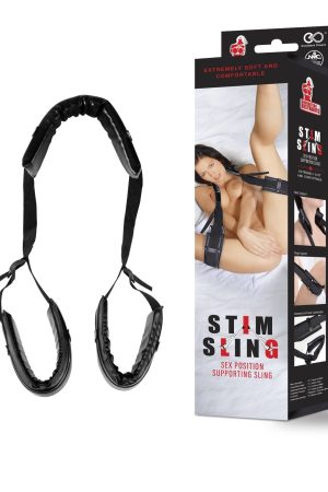 NMC Stim Sling – Adjustable Neck & Thigh Restraint Harness for BDSM (Black)