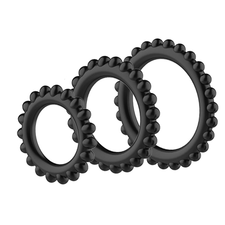Silicone Cock Rings Set – 3-Piece Stretchy Silicone Ring Set for Performance (3.3cm)