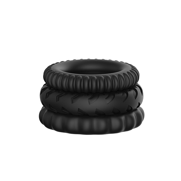 Black Cock Ring – Strong & Stretchy Silicone Cock Ring (3.6cm) - Image 2