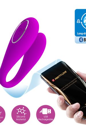 Pretty Love August – App-Controlled Rechargeable Couples Vibrator with 12 Modes (9.5cm)