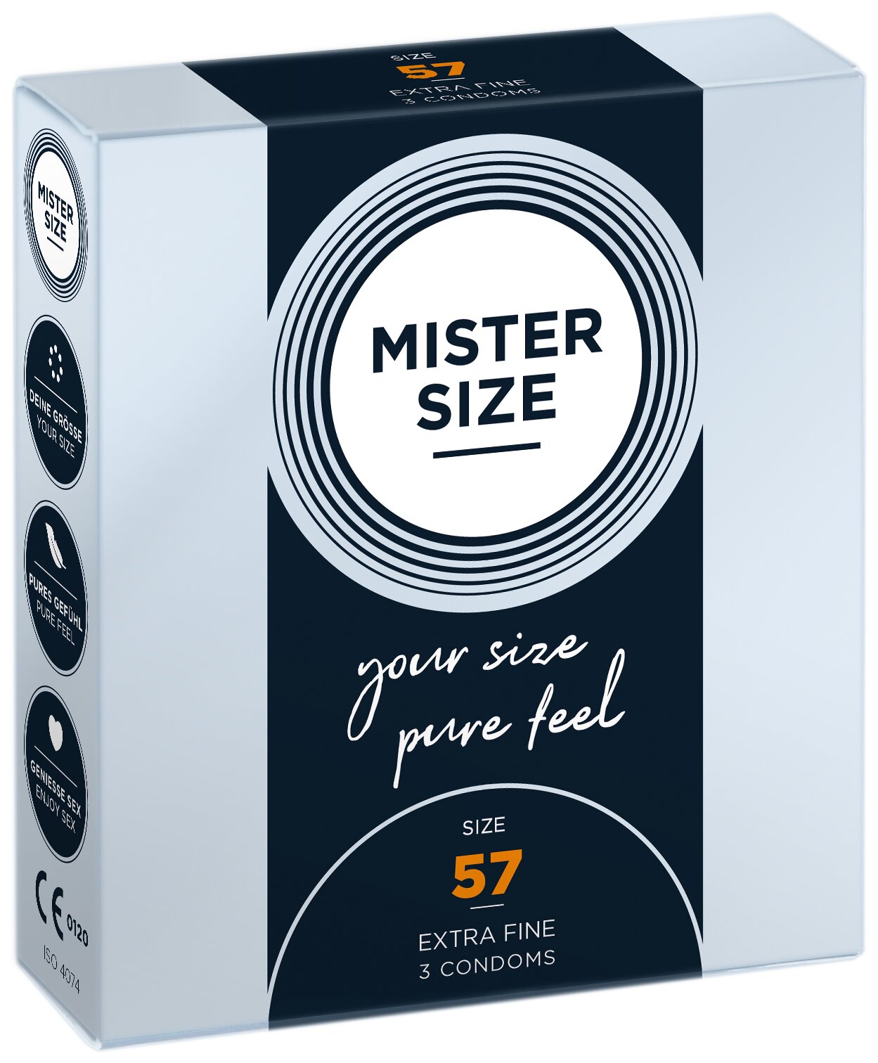 Mister Size 57 – Προφυλακτικά XL για Άνεση & Φυσική Αίσθηση (3 Τεμάχια)