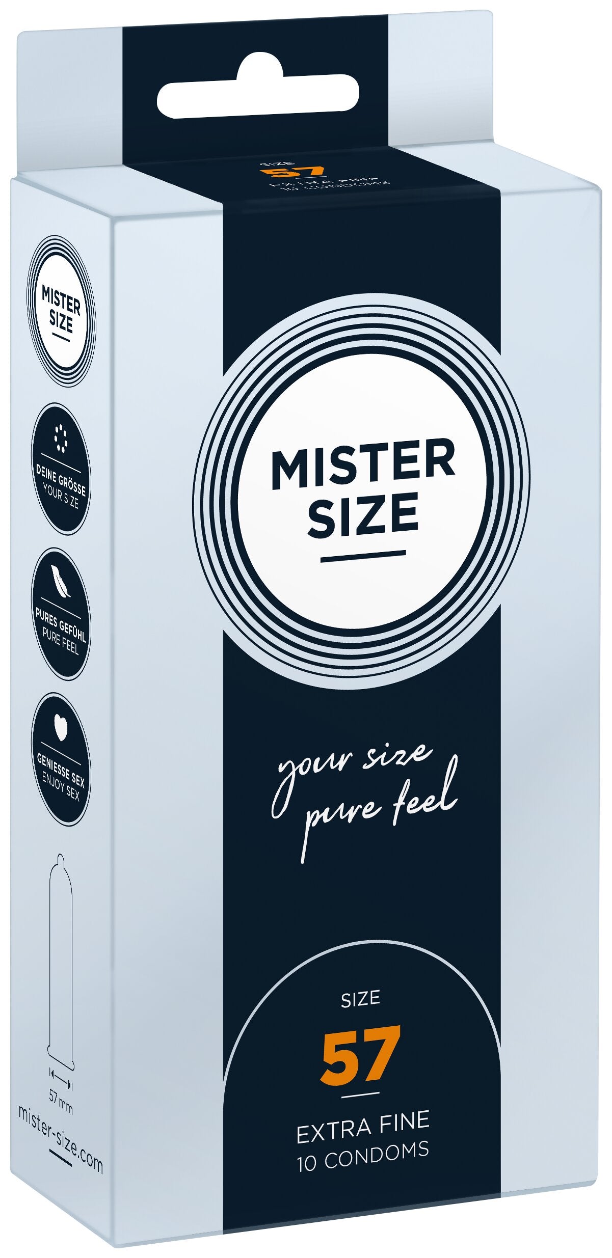 Mister Size 57 – Προφυλακτικά XL για Άνεση & Φυσική Αίσθηση (10 Τεμάχια)