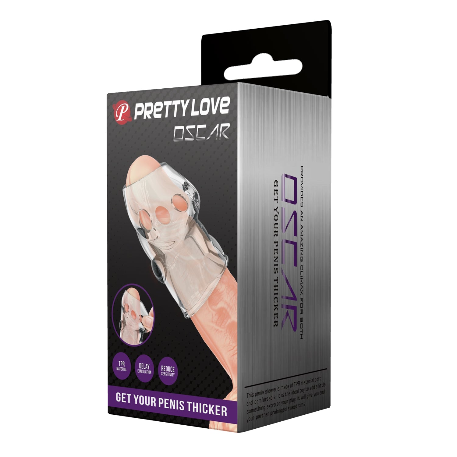 Pretty Love Cock Sleeve – Soft TPR Penis Extension & Delay Sleeve (6.4cm) - Image 9