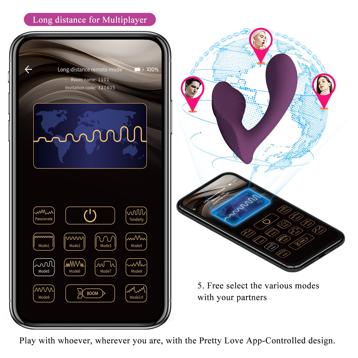 Pretty Love App-Controlled Vibrator – Επαναφορτιζόμενος Δονητής με Διπλό Μοτέρ & Έλεγχο μέσω App (11cm) - Image 18