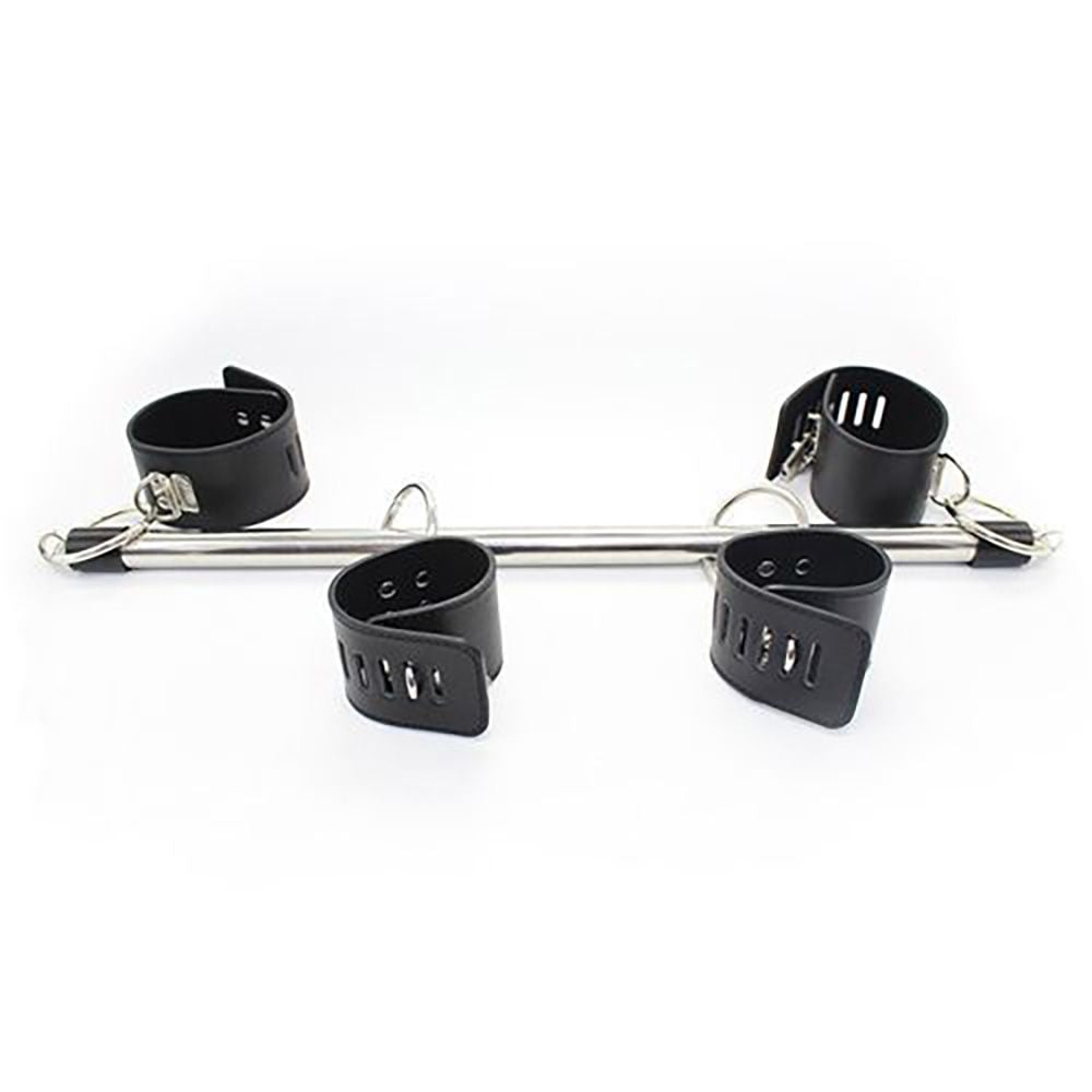 Fetish Art Wrist & Neck Kit – Σετ Δεσμών με Μεταλλική Ράβδο - Image 2