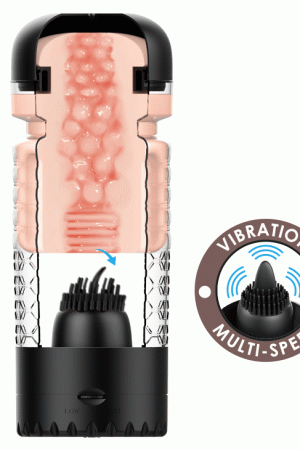 Pretty Love Licking Masturbator – Automatic Textured Sleeve with Licking Function (17.9cm)
