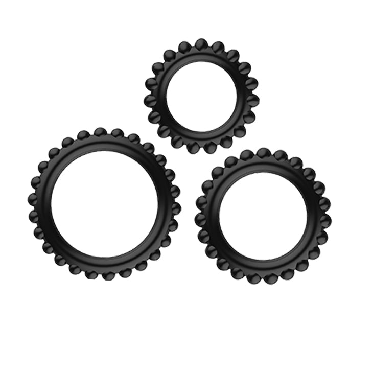 Silicone Cock Rings Set – 3-Piece Stretchy Silicone Ring Set for Performance (3.3cm) - Image 2