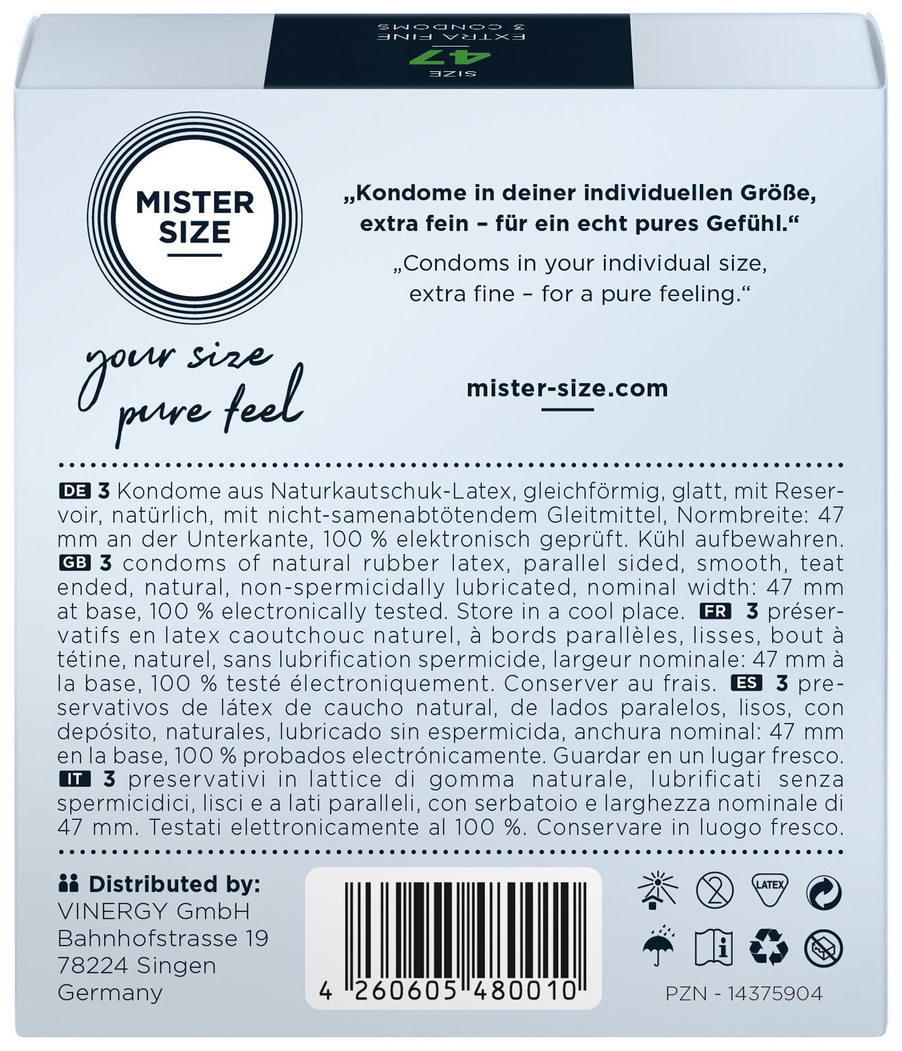 Mister Size 47 – Slim Fit Condoms for Maximum Stability (3 Pieces) - Image 2