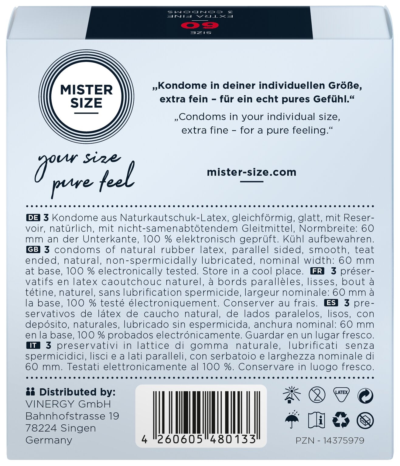 Mister Size 60 – XL Condoms for a Comfortable Fit (3 Pieces) - Image 2