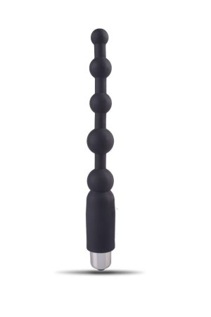 Dark Side Vibrating Stimulator – Gradual Anal Plug with Spheres & Bullet (18cm)