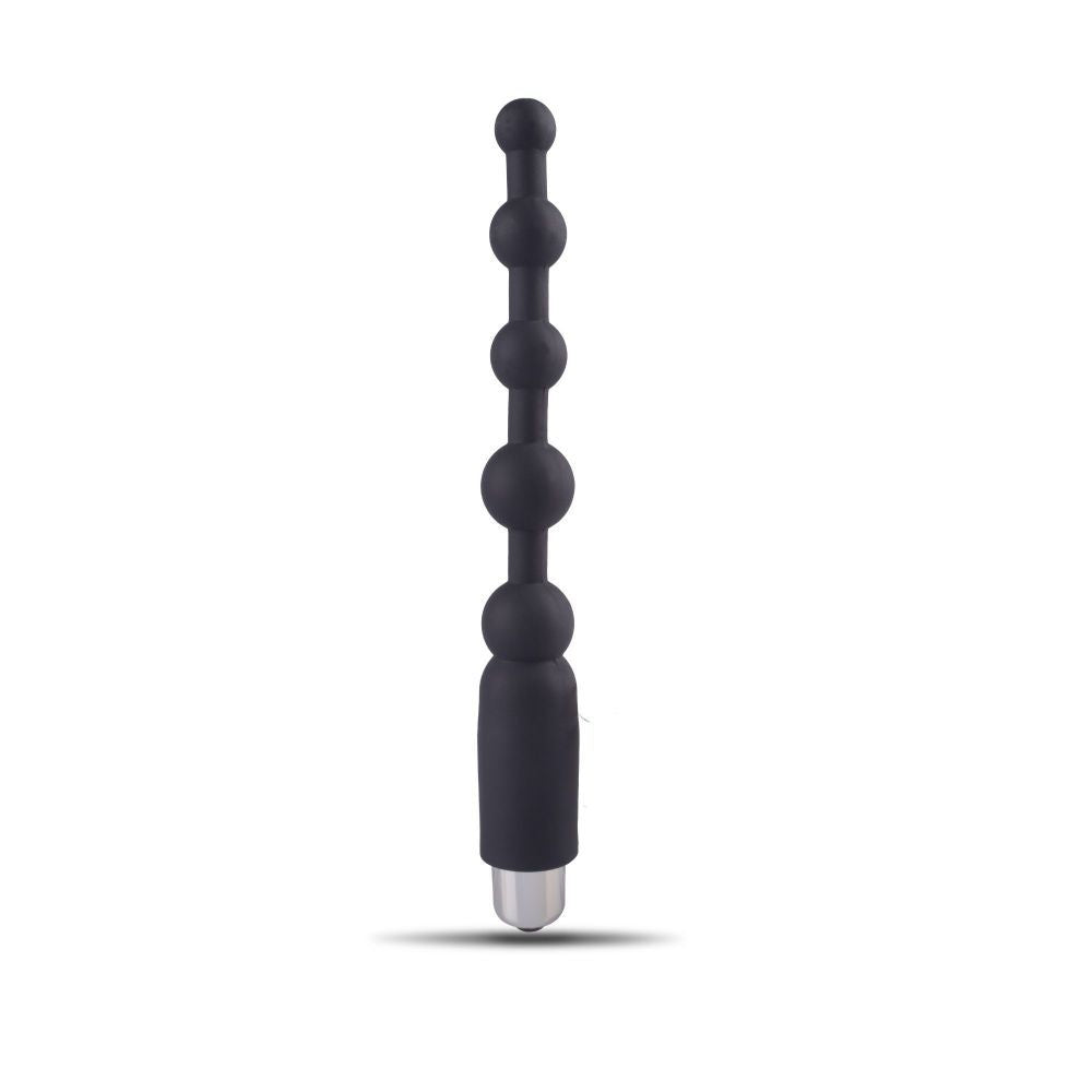 Dark Side Vibrating Stimulator – Gradual Anal Plug with Spheres & Bullet (18cm)
