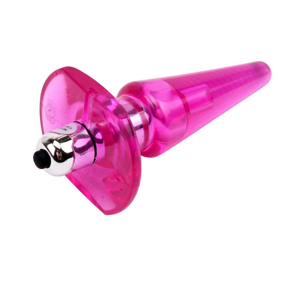 Nicole Vibra Plug Pink – Δονητικό Πρωκτικό Plug με Στρογγυλεμένη Άκρη (12.5cm) - Image 4