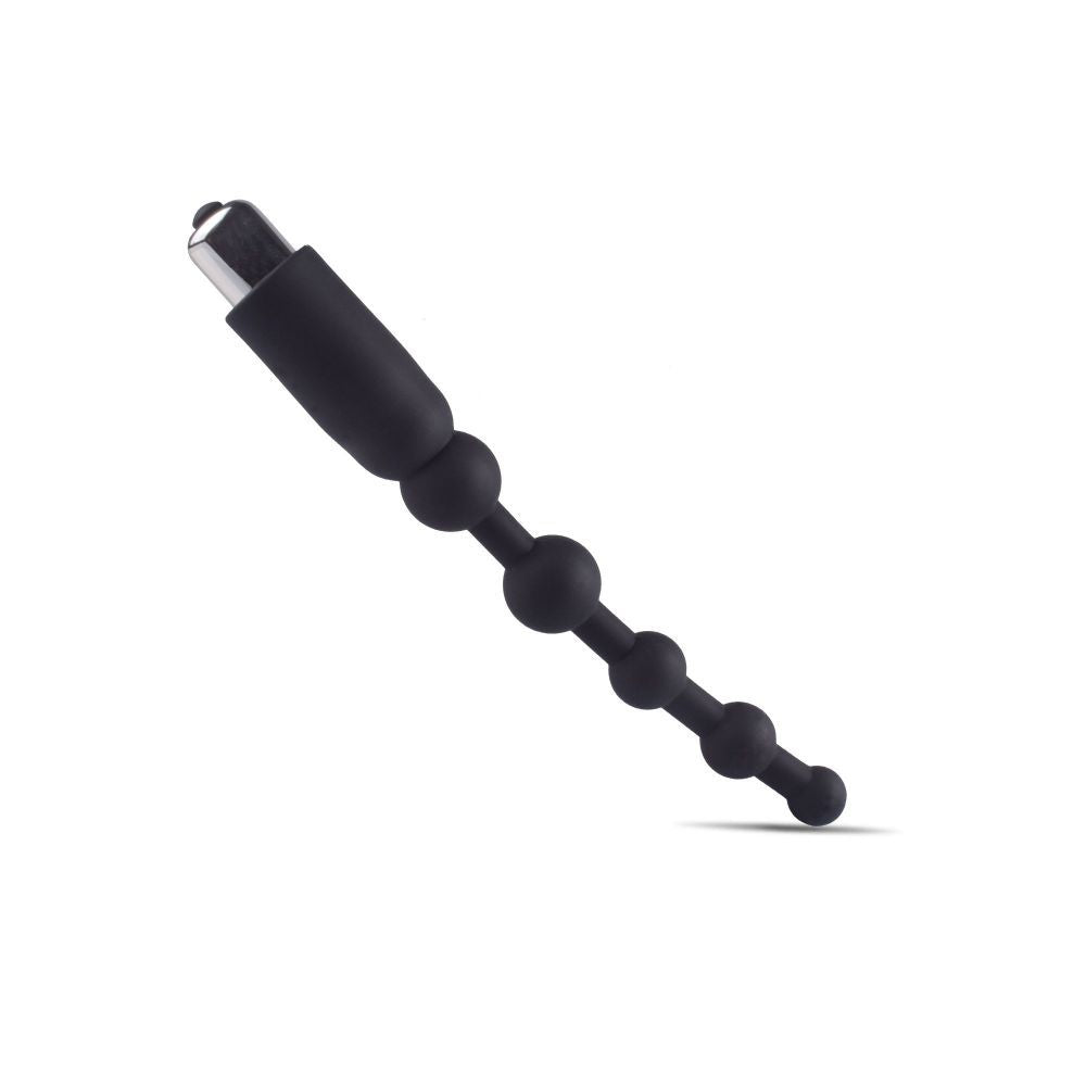 Dark Side Vibrating Stimulator – Gradual Anal Plug with Spheres & Bullet (18cm) - Image 4