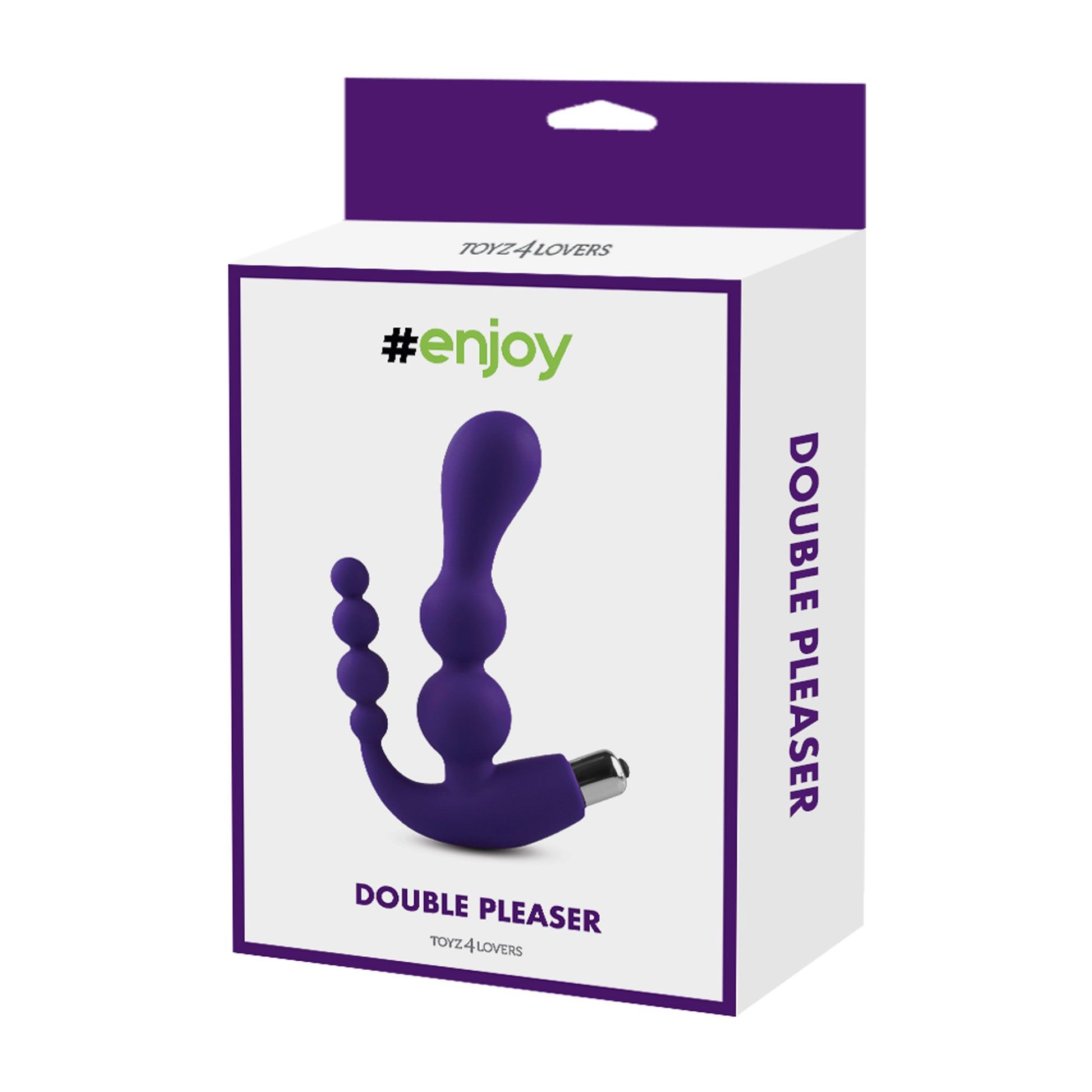 #ENJOY Double Pleaser – Double Vibrating Anal Plug with Graduated Spheres (15.5cm) - Image 4
