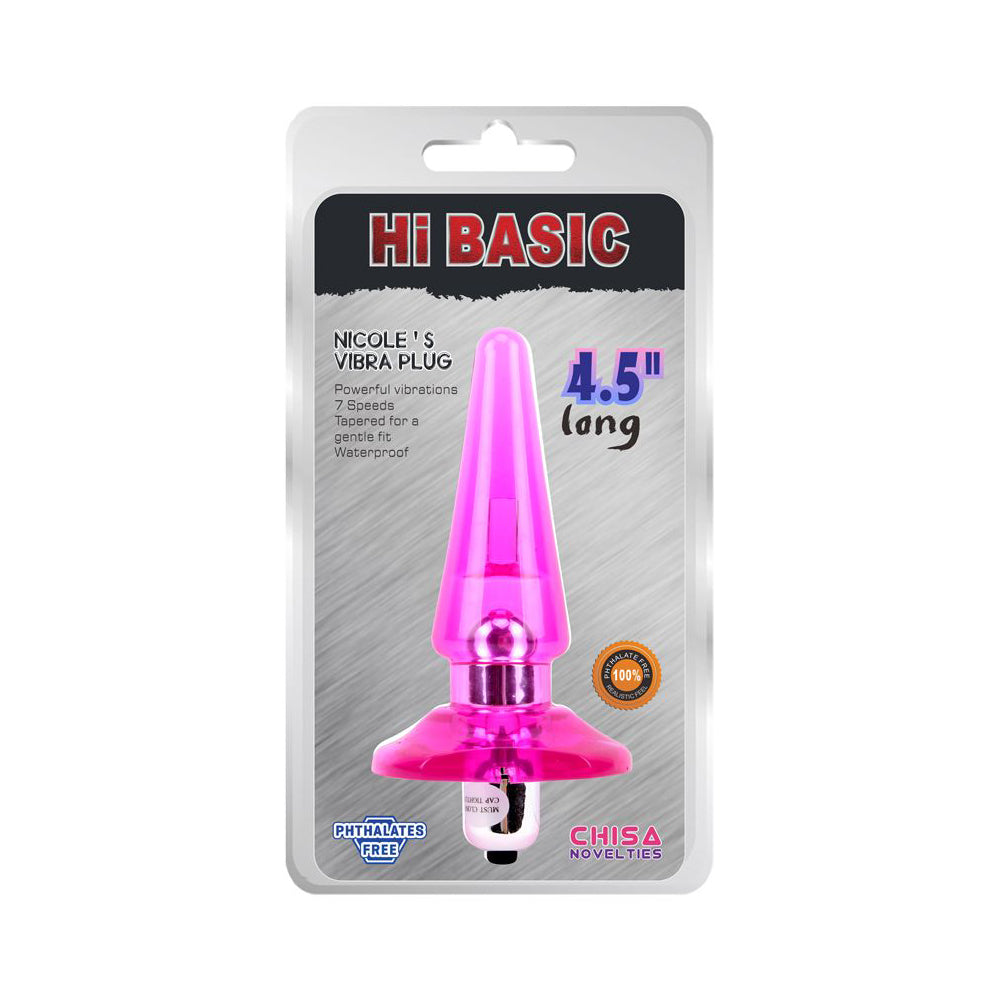 Nicole Vibra Plug Pink – Δονητικό Πρωκτικό Plug με Στρογγυλεμένη Άκρη (12.5cm) - Image 5