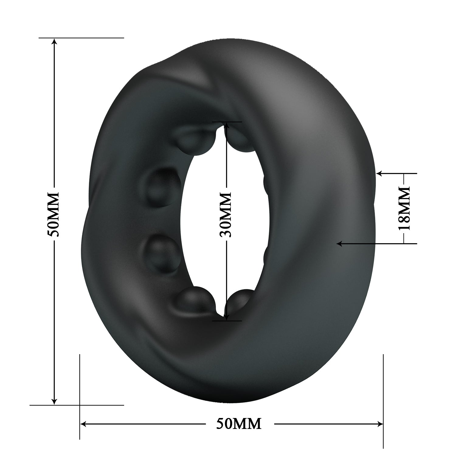 Crazy Bull Daquez – Silicone Cock Ring with Internal Stimulating Spheres - Image 5